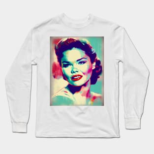 Modern woman in pop-art style Long Sleeve T-Shirt